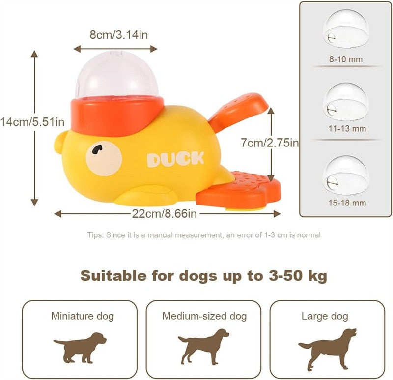 FunFeeder – Alimentador Interativo em Forma de Pato para Cães e Gatos