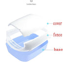 Caixa de Areia Semi-Fechada para Gatos – À Prova de Respingos