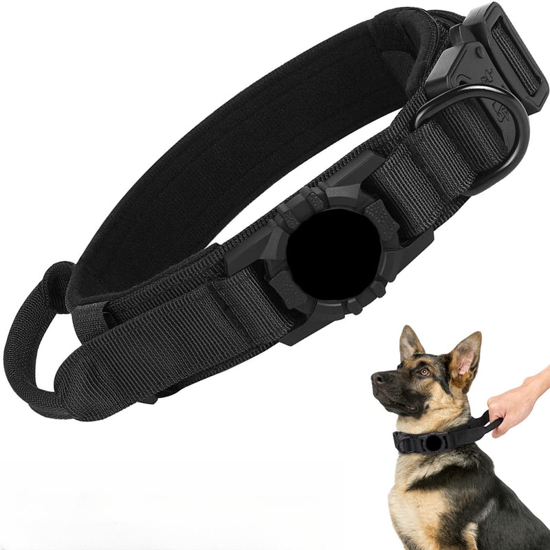 Linha Tática AirSecure – Coleira de Nylon com Suporte AirTag para Cães