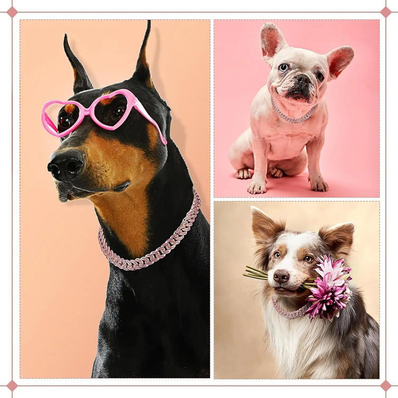Diamond Pets – Coleira de Luxo com Elo para Cães e Gatos